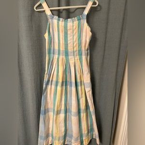 Vintage 1980’s Matti Sport by Bert Geiger pastel striped cotton sundress. Size 6